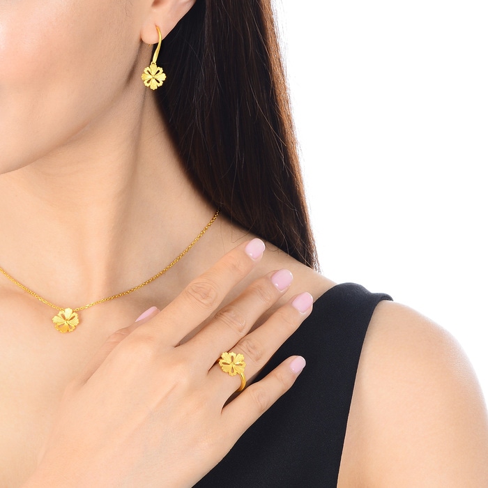 Cultural Blessings - 'Blossom' 999.9 Gold Ring | 86941R