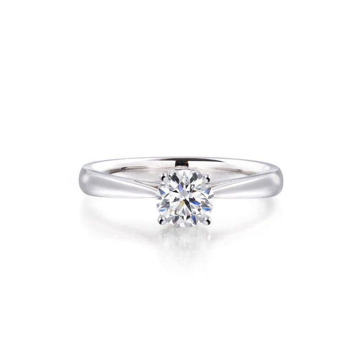 18K White Gold Diamond 'Birthstone' Ring
