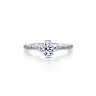 Pink Twist' 18K Gold & 900 Platinum Diamond Ring