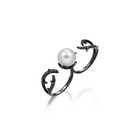 18K Black Gold South Sea Pearl Ring