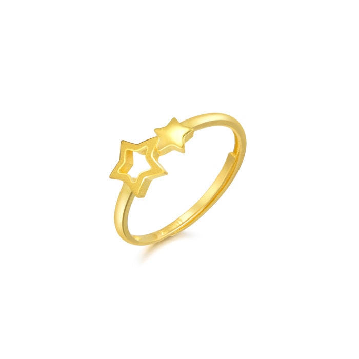 Love Décodé - 999.9 Gold Pentagram Ring | 90219R(~0.063 tael