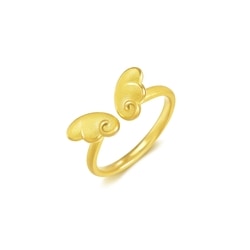 999.9 Gold Angel Wings Ring