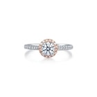 Pink Twist' 18K Gold & 900 Platinum Diamond Ring