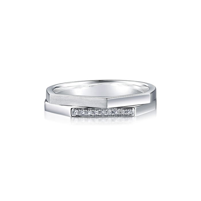 18K白色黄金 戒指 | 周生生珠寶 | 90468R - 4