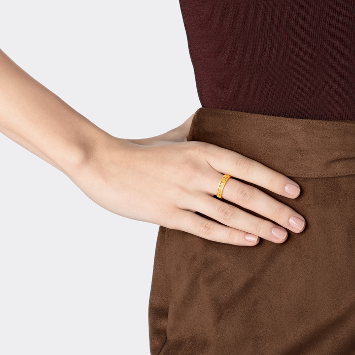 Solid Gold Ring | Chow Sang Sang Jewellery | Cultural Blessings | 90475R - 2