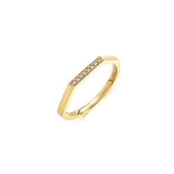 'M' 18K Yellow Gold Ring