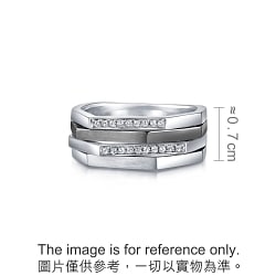 M 18K White  Black Gold Diamond Ring