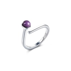 'Cosmos' 18K White Gold Quartz-jade Ring