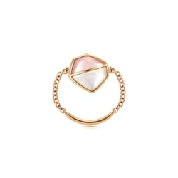 'Harmony' 18K Rose Gold Mother of Pearl Ring