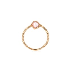 「Harmony「合」」18K玫瑰金貝母戒指