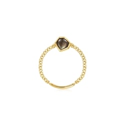 'Harmony' 18K Yellow Gold Mother of Pearl Ring