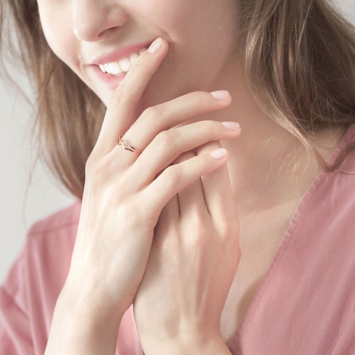 18K玫瑰金 戒指 | 周生生珠寶 | 薄荷系列 | 91137R - 3