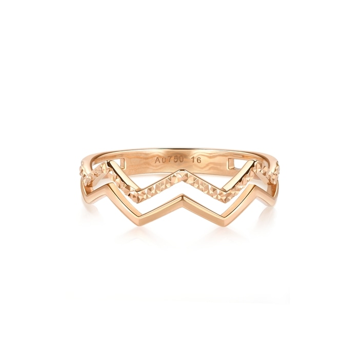 18K玫瑰金 戒指 | 周生生珠寶 | 薄荷系列 | 91137R - 4