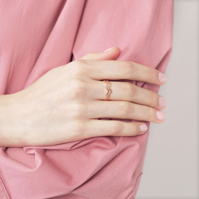 18K玫瑰金 戒指 | 周生生珠寶 | 薄荷系列 | 91137R - 2
