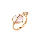 Harmony' 18K Rose Gold Mother of Pearl Ring
