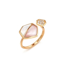 'Harmony' 18K Rose Gold Mother of Pearl Ring