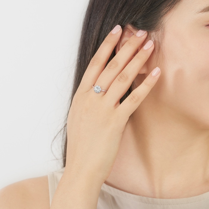 18K白色黄金 戒指 | 周生生珠寶 | 91469R - 3