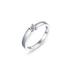 「如一」18K白色黃金鑽石戒指 (男戒)