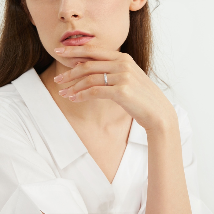 18K White Gold Ring | Chow Sang Sang Jewellery | Love Decode | 91919R - 3