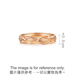 18K Rose Gold Feather Ring