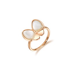 「妍」18K玫瑰金戒指