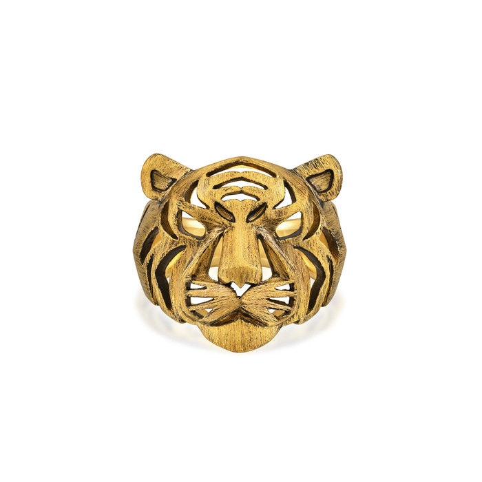 金のわらじ 999.9 MITSUMASA GOLD Chinese Gifting Collection - 'Belief' 999.9 Gold Tiger Ring