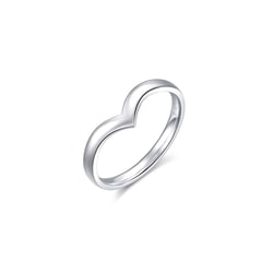 「小皇冠」18K白色黃金戒指 (男戒)