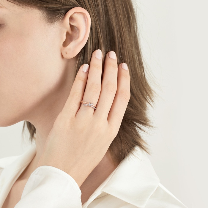 18K白色黄金及玫瑰金 戒指 | 周生生珠寶 | 93349R - 3