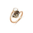 Harmony' 18K Rose Gold Black Mother of Pearl Ring