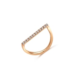 'Form' 18K Rose Gold Diamond Ring
