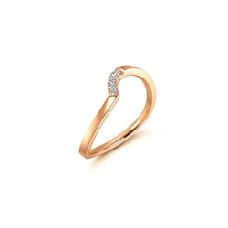 'Form' 18K Rose Gold Diamond Ring