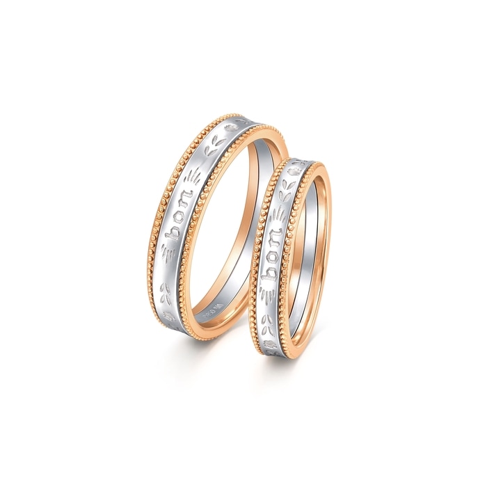 18K黃金及950鉑金 戒指 | 周生生珠寶 | 93713R - 7