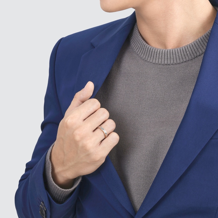 18K黃金及950鉑金 戒指 | 周生生珠寶 | 93713R - 3