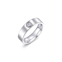 「如一」18K白色黃金鑽石戒指