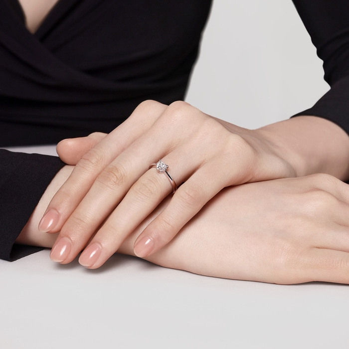 18K白色黄金 戒指 | 周生生珠寶 | 94052R - 3