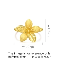 金のわらじ 999.9 MITSUMASA GOLD Chinese Wedding Collection - 'Floral' 999.9 Gold Ring