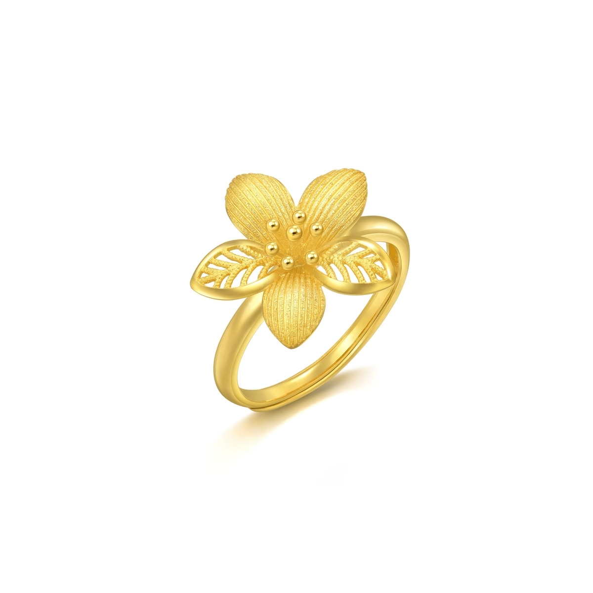 【お気にいる】 - Collection Wedding Chinese 'Floral' Ring Gold 999.9 アクセサリー