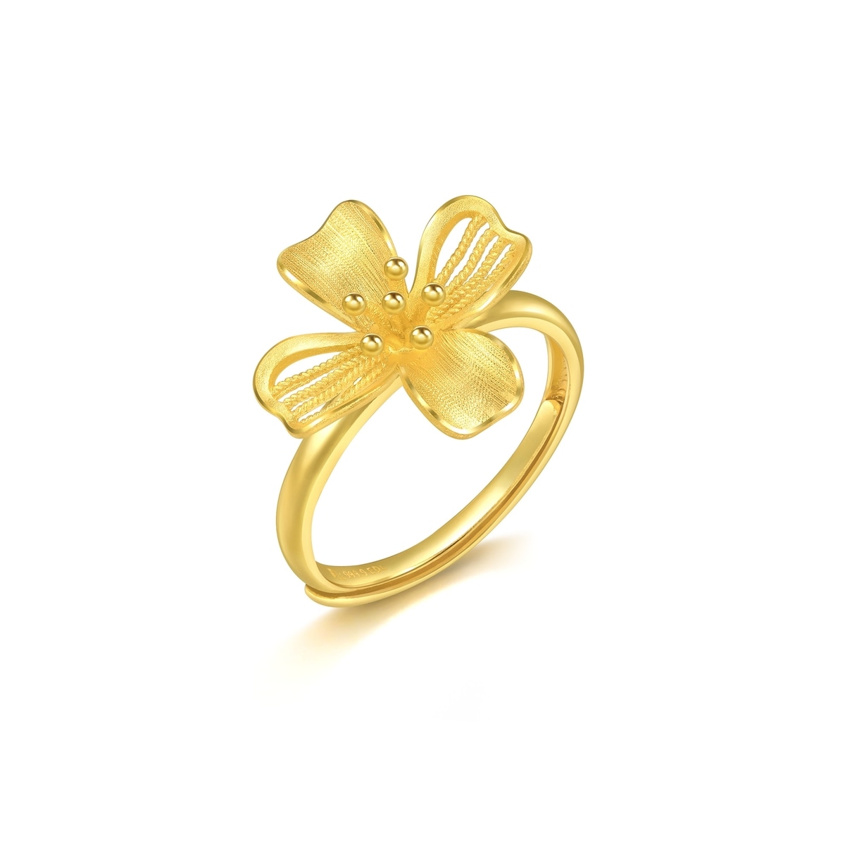 Chinese Wedding Collection - 'Floral' 999.9 Gold Ring