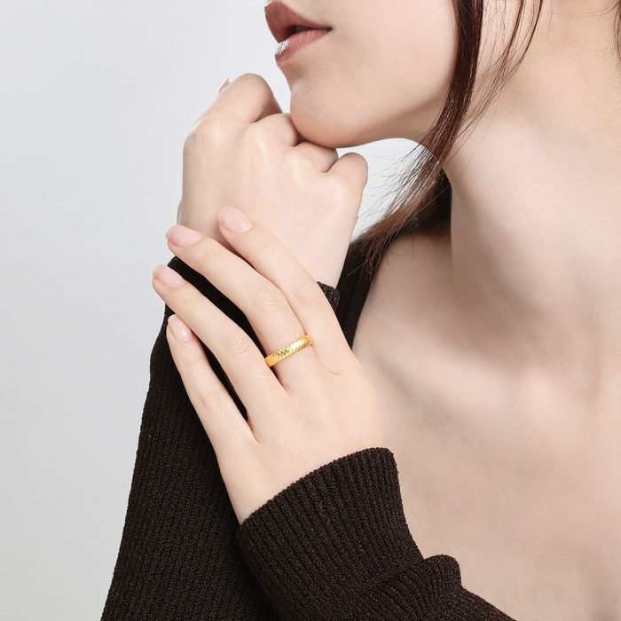 Solid Gold Ring | Chow Sang Sang Jewellery | Cultural Blessings | 94539R - 3