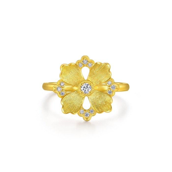 Solid Gold Ring | Chow Sang Sang Jewellery | Cultural Blessings | 94737R - 4