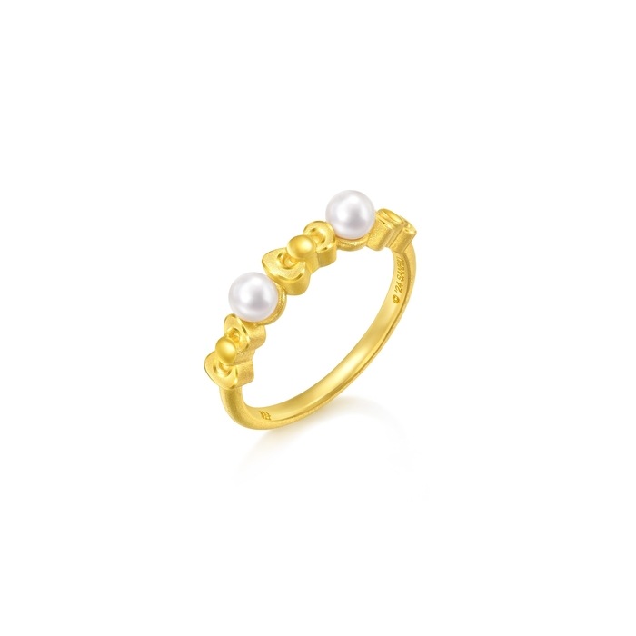 'Hello Kitty' 999.9 Gold Pearl Ring