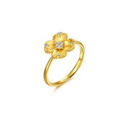 999 Gold Diamond Ring