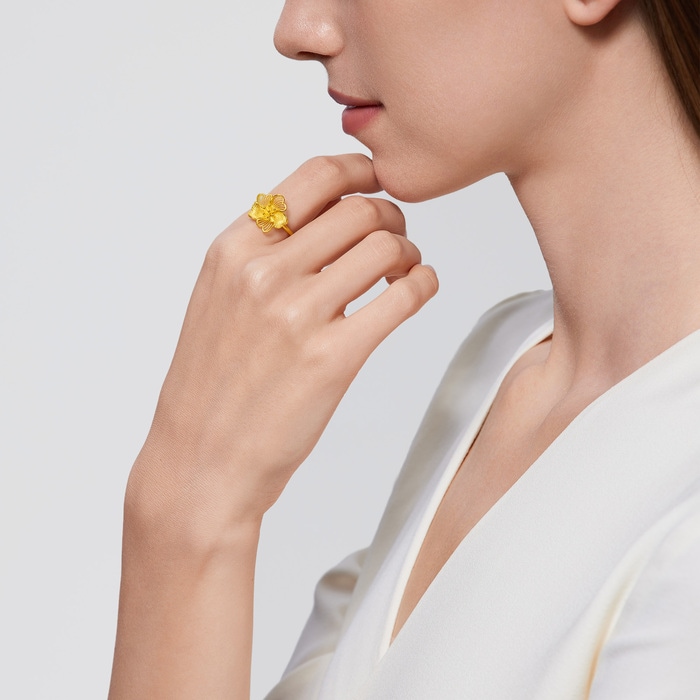 Solid Gold Ring | Chow Sang Sang Jewellery | Chinese Wedding Collection | 95305R - 3