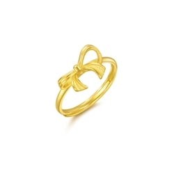 999.9 Gold Bow Tie Ring
