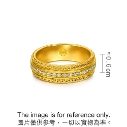 金のわらじ 999.9 MITSUMASA GOLD Cultural Blessings - The Oriental' 999.9 Gold Diamond Ring