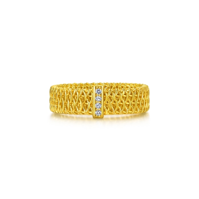 Solid Gold Ring | Chow Sang Sang Jewellery | Essence | 95972R - 4