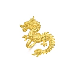 「龍鳳和鳴」足金龍戒指