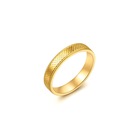 999 Gold Fish Scale Motif Ring