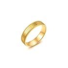 999 Gold Fish Scale Motif Ring