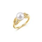 Cosmos' 18K Yellow Gold Freshwater Pearl Ring